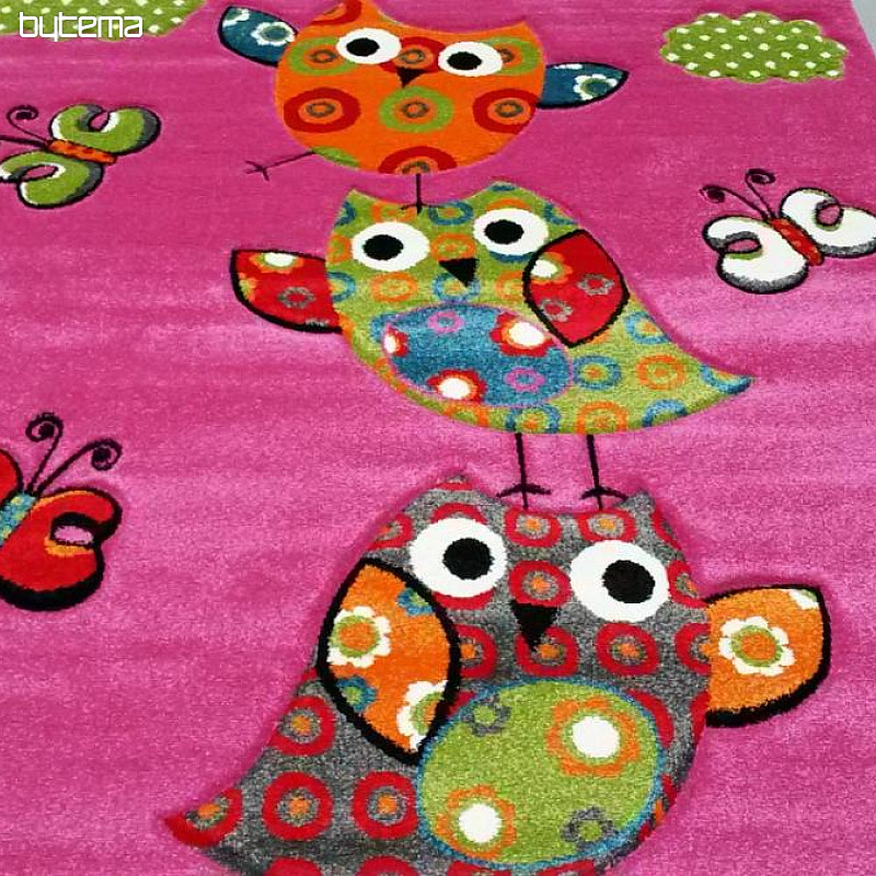 Alfombra infantil OWL y OWL rosa