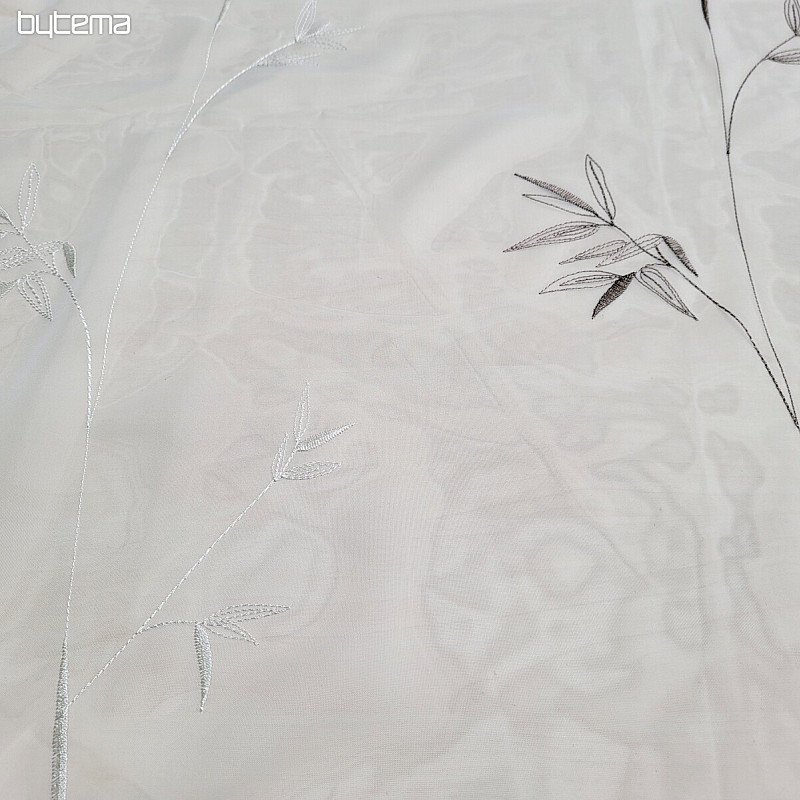 Cortina bordada de lujo GERSTER 11757 blanco