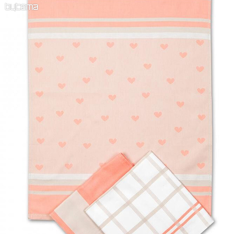 Toallas jacquard extra absorbentes CORAZONES DE SALMÓN