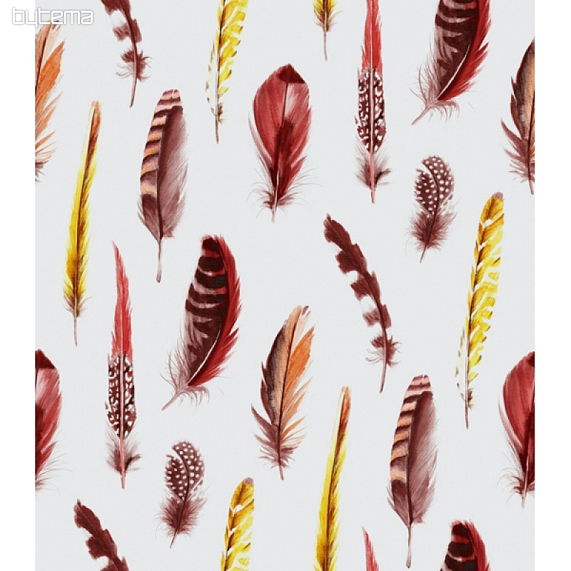 Tela decorativa Plumas rojas