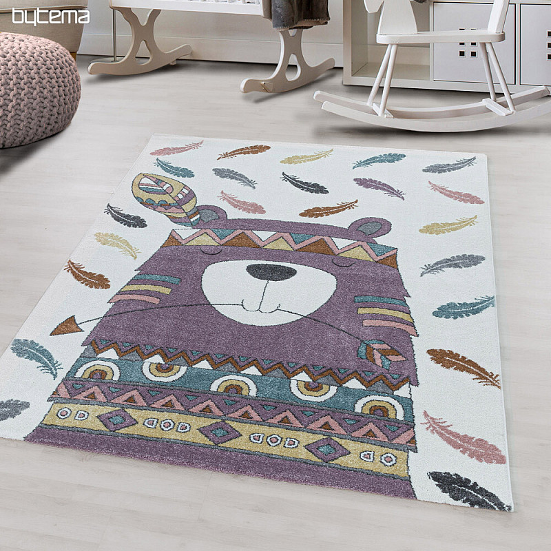 Alfombra infantil de lujo FUNNY morado indio