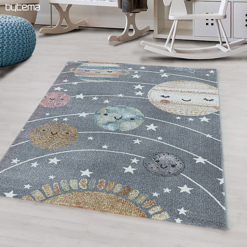 Alfombra infantil de lujo FUNNY universo gris