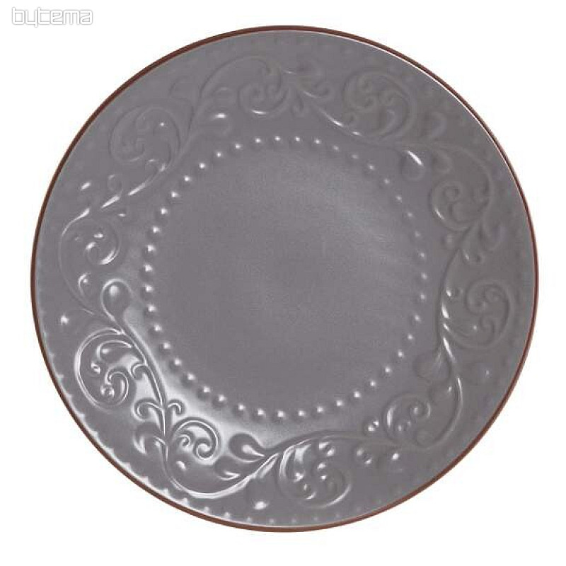 Plato de postre RELIEVE GRIS 21x2.5cm gris