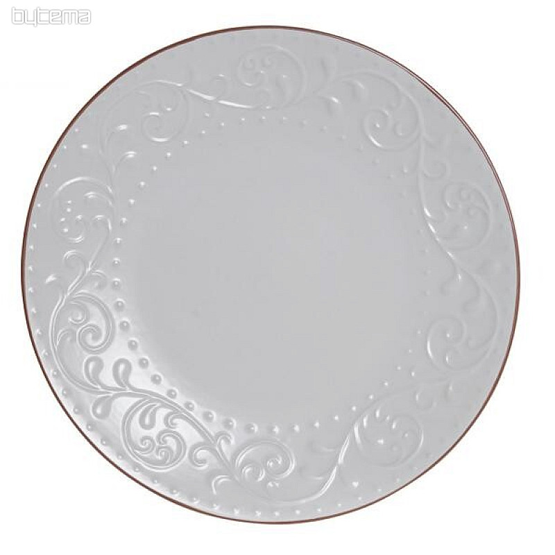 Plato llano RELIEVE BLANCO 27,5x2cm blanco