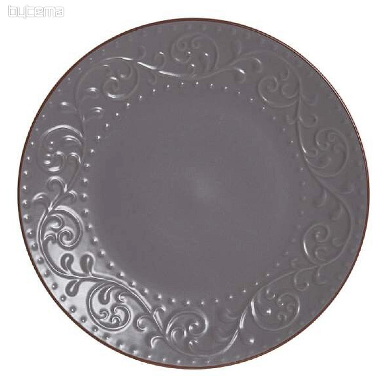 Plato llano RELIEVE GRIS 27,5x2cm gris