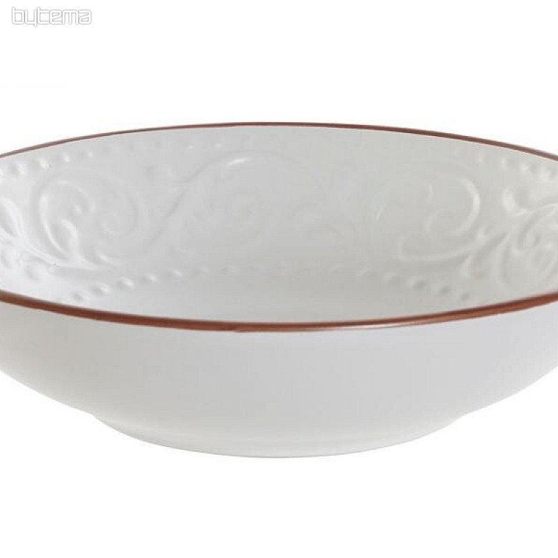 Plato hondo RELIEVE BLANCO 20,5x5cm blanco