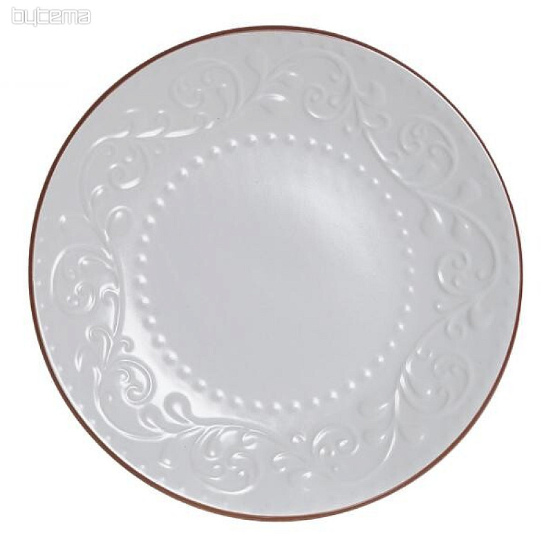 Plato de postre RELIEVE BLANCO 21x2,5cm blanco