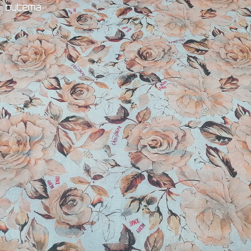 Tela decorativa navideña Flores de la armonía