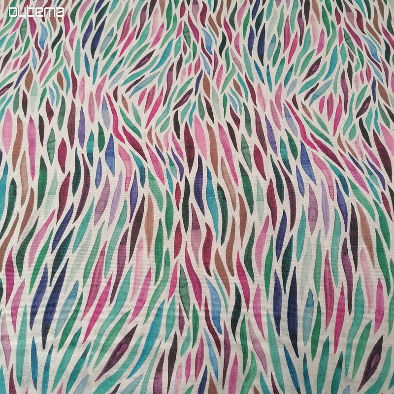 Tela decorativa Izaro violeta-turquesa