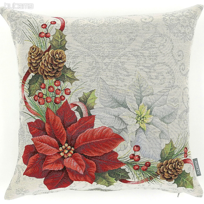 Funda tapiz navideño NAVIDAD ROSA BLANCA Y ROJA