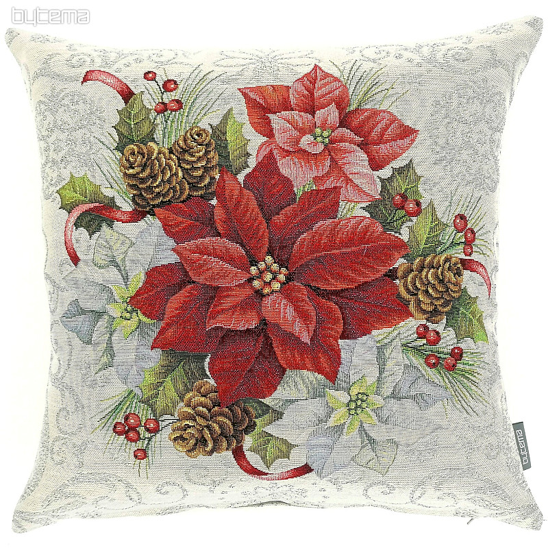 Funda tapiz navideño NAVIDAD ROSA ROJA en el medio