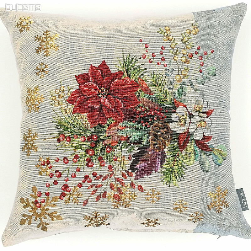 Funda tapiz navideño RAMO DE NAVIDAD CON RAYA GRIS