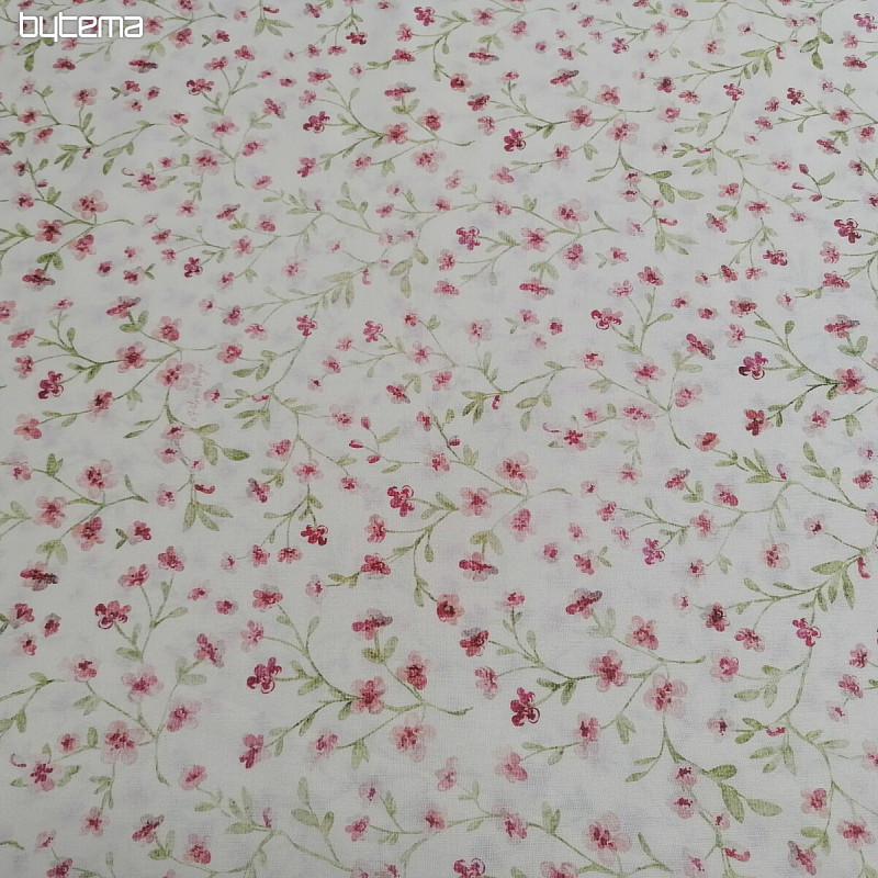 Tela de algodón rosa mini sakura
