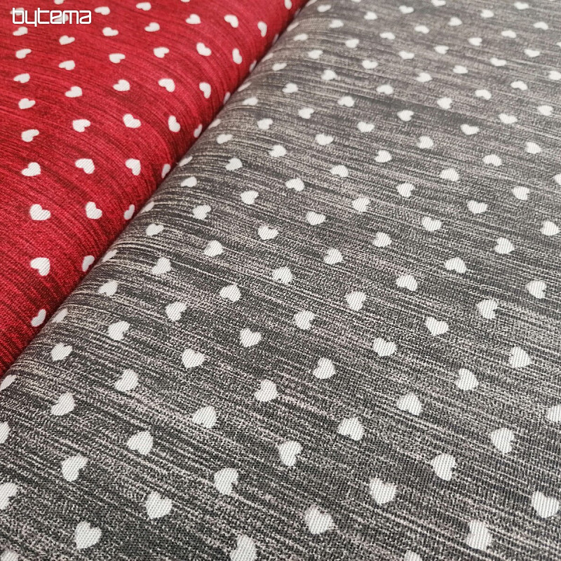 Tela decorativa Naira corazones gris oscuro