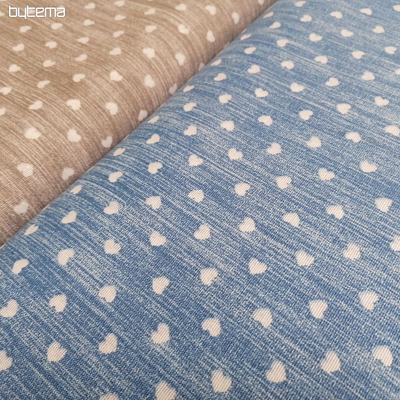 Tela decorativa Naira corazones azul