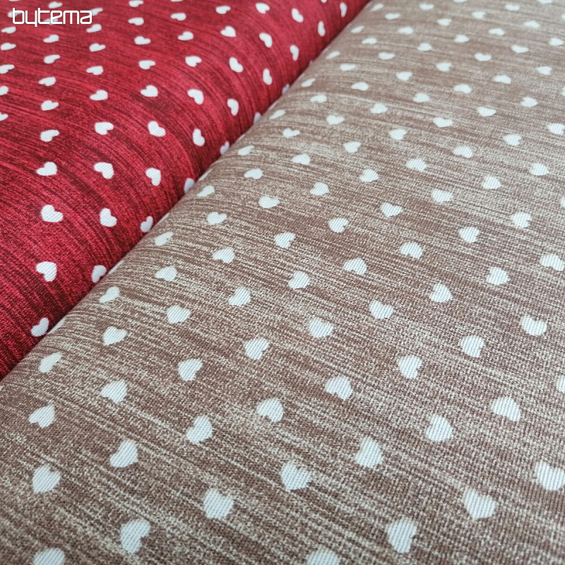 Tela decorativa Naira corazones beige