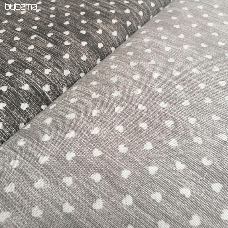 Tela decorativa Naira corazones gris