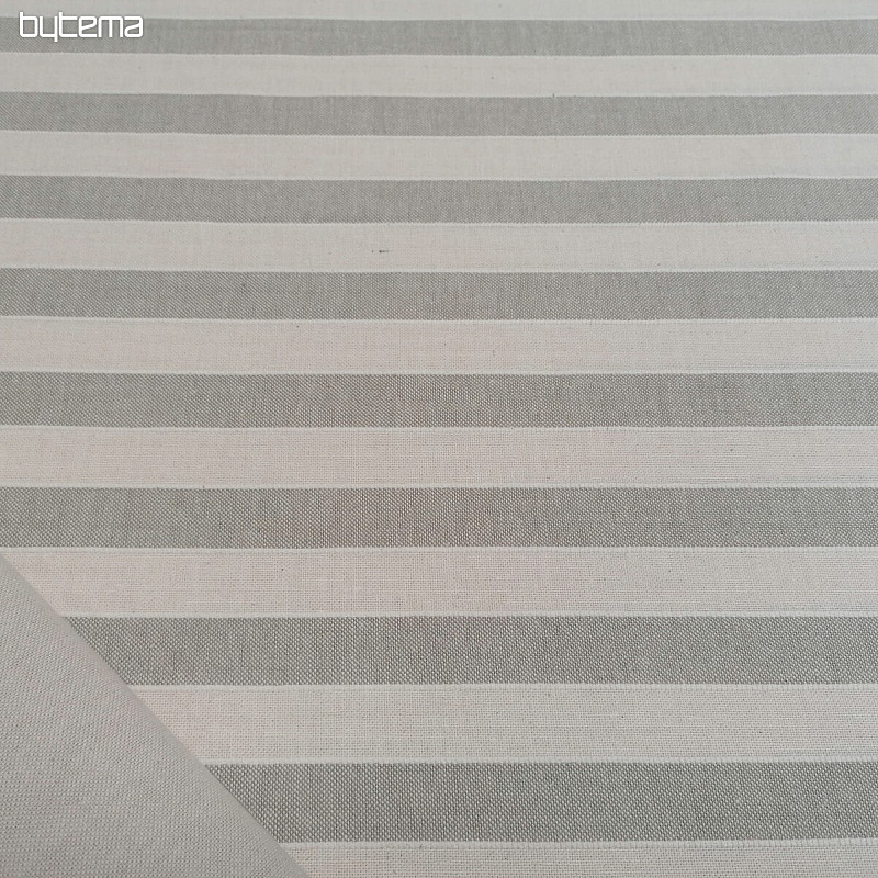Tela decorativa Trebol rayas - beige 2 cm 50