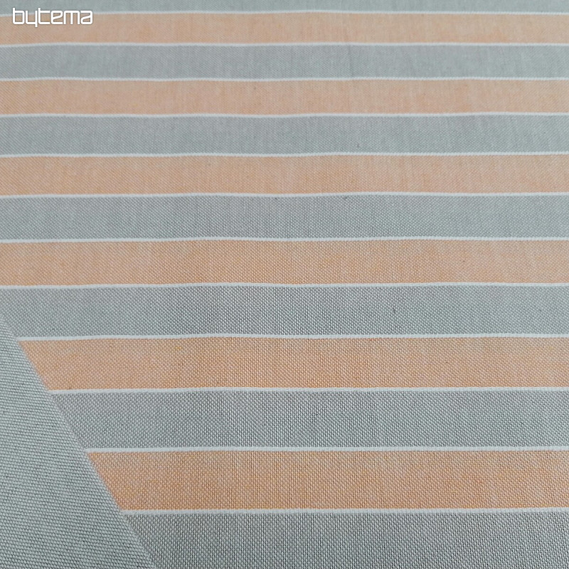 Tela decorativa Trebol rayas - naranja 2 cm 75