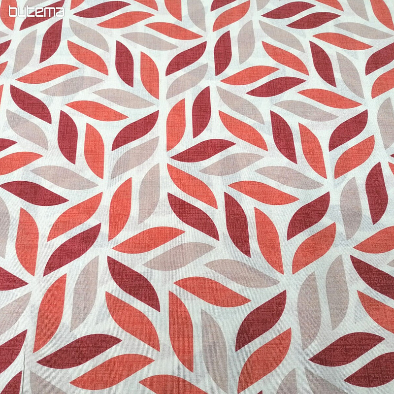 Tela decorativa Coord hojas rojo