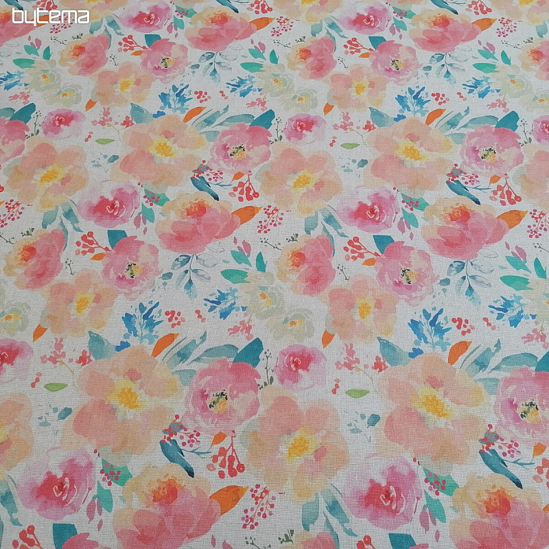 Tela decorativa Flores pastel