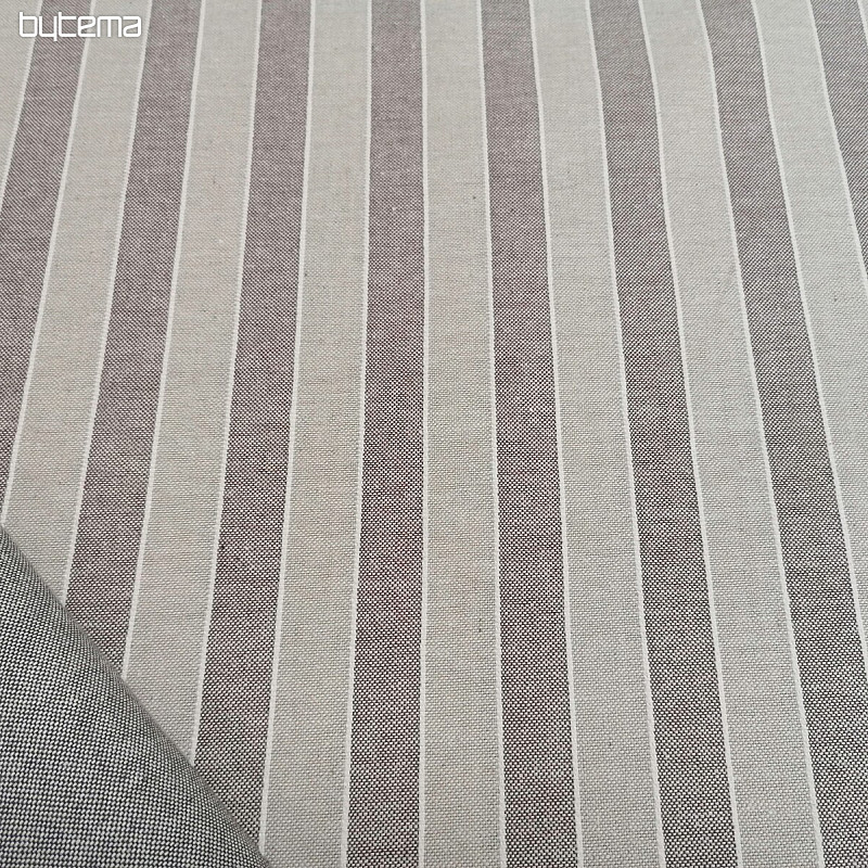 Tela decorativa Trebol rayas - marrón 2 cm 55