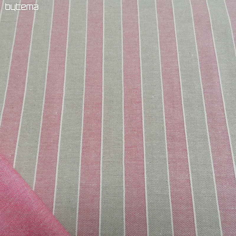 Tela decorativa Trebol rayas - rosa 2 cm 76