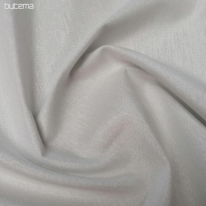 Tela decorativa navideña de Papá Noel con lurex blanco plateado