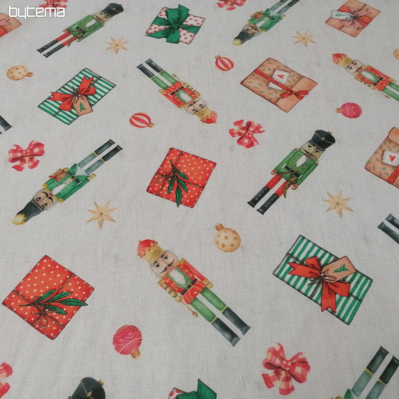 Tela decorativa navideña Cascanueces