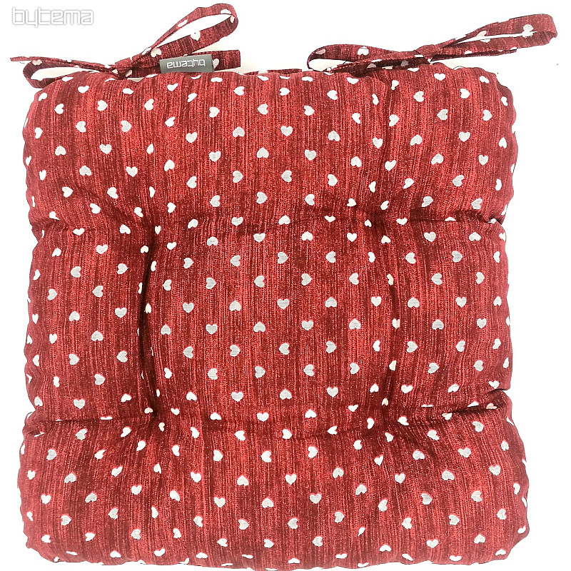 Cojines de silla CORAZÓN BURDEOS