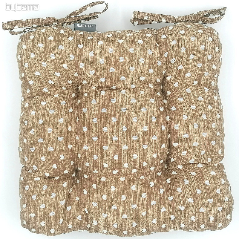 Cojines de silla CORAZÓN MARRÓN
