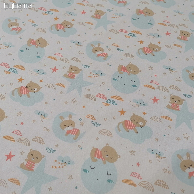 Tela de algodón Animales dormidos