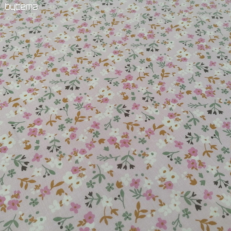 Tela de algodón Zalia flores rosa