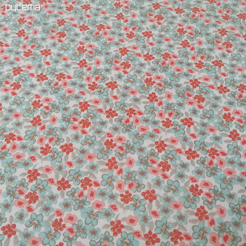 Tela de algodón Flores lilas