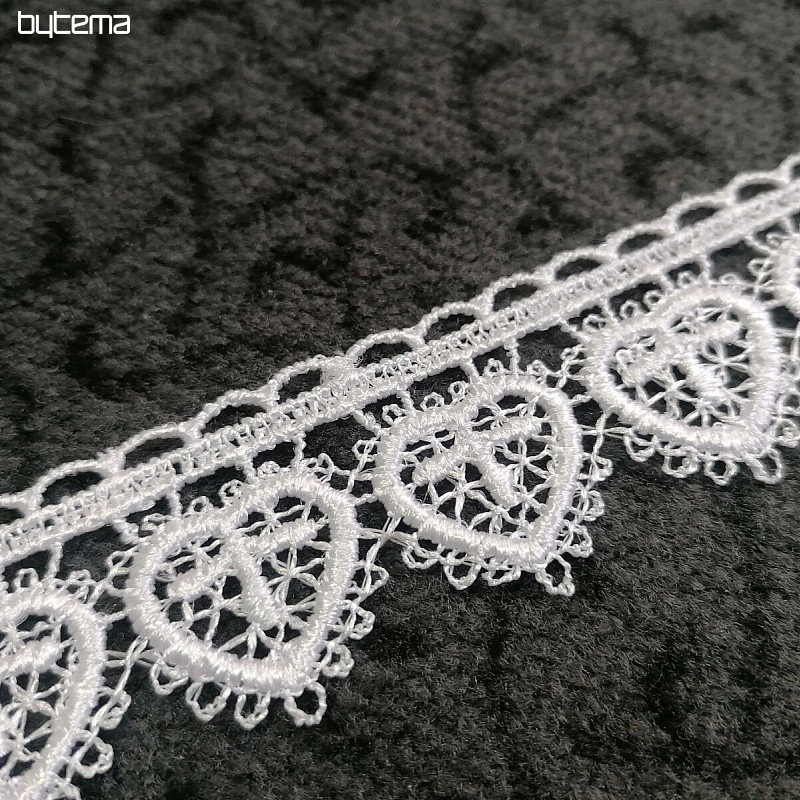 Puntilla 5191/01 - 3 cm corazón blanco