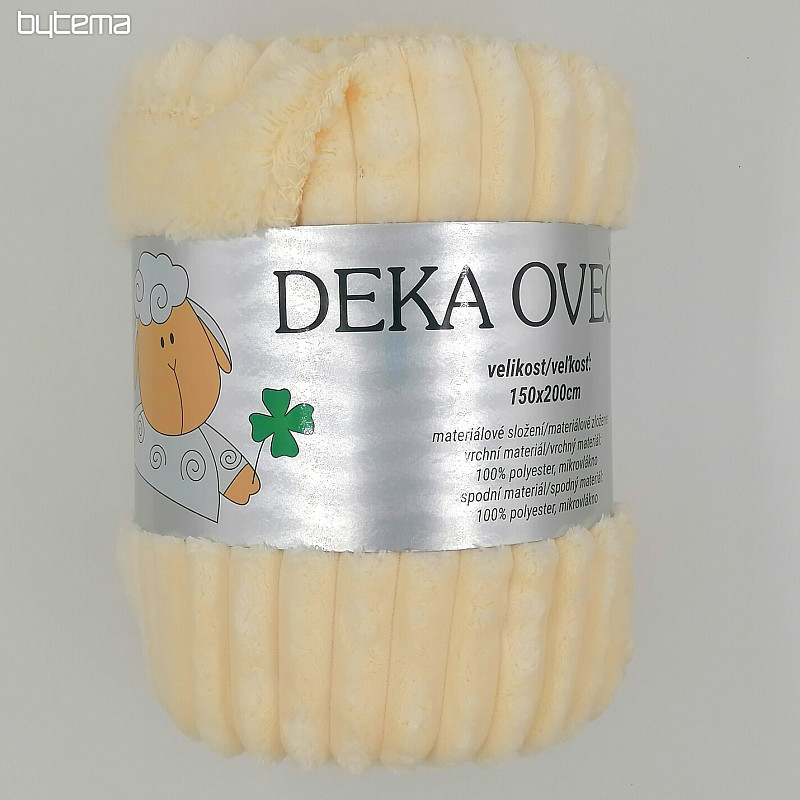 manta de microfibra EXTRA SUAVE pana OVEJA - crema
