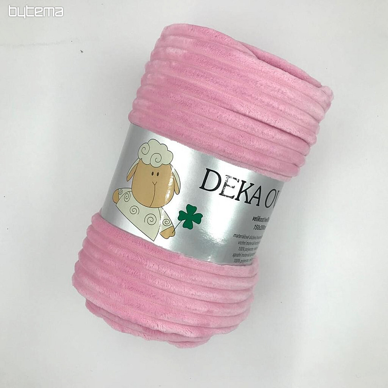 manta de microfibra EXTRA SOFT pana OVEJA - rosa