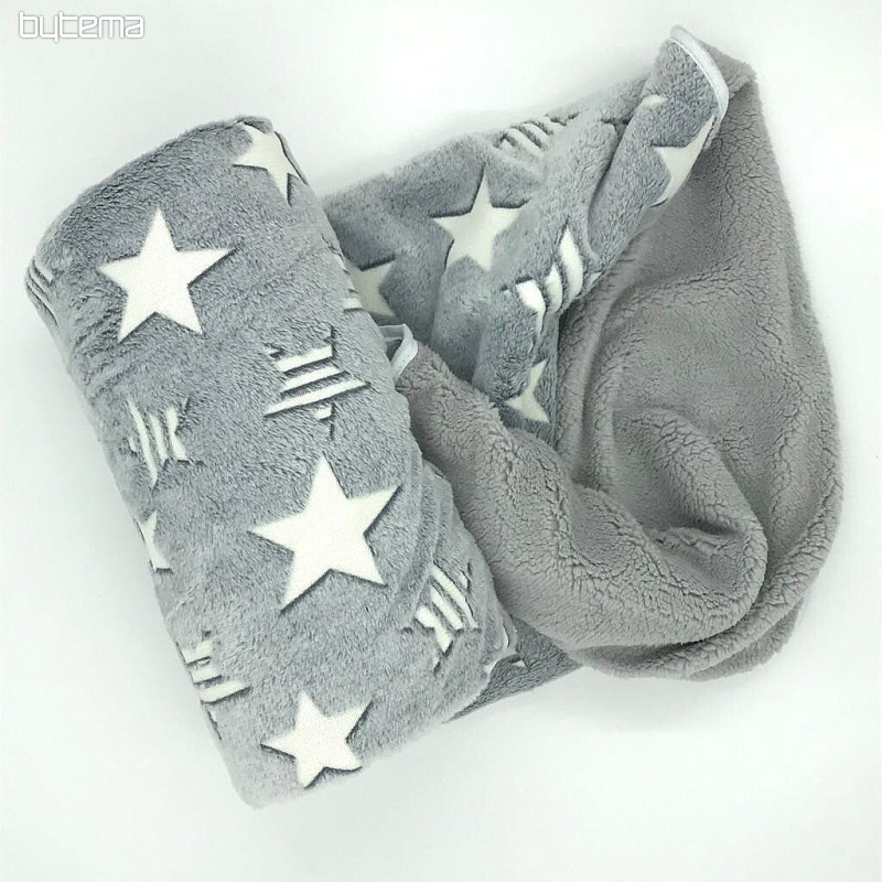 Manta infantil SHINY gris con cordero