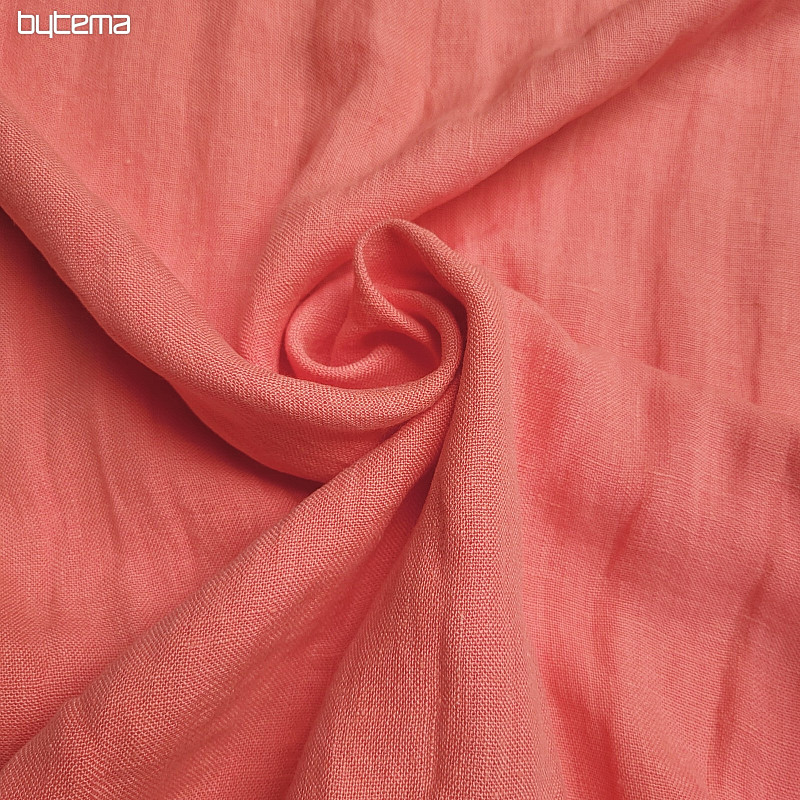 Tela de lino - rosa CORAL