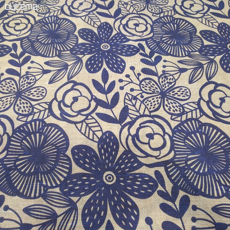 Tela decorativa PIPO FLOR AZUL