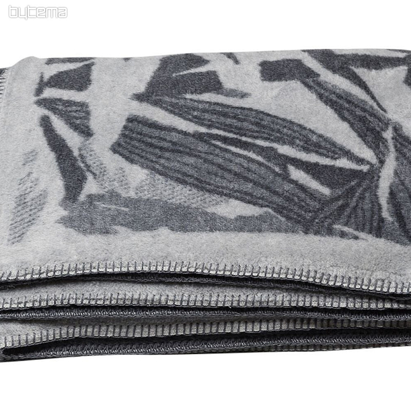 Manta algodon BAMBOO hojas gris 2218/90