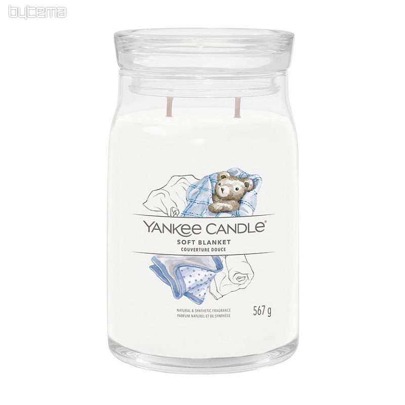 vela YANKEE CANDLE fragancia SOFT MANTA vaso grande 2 MECHAS