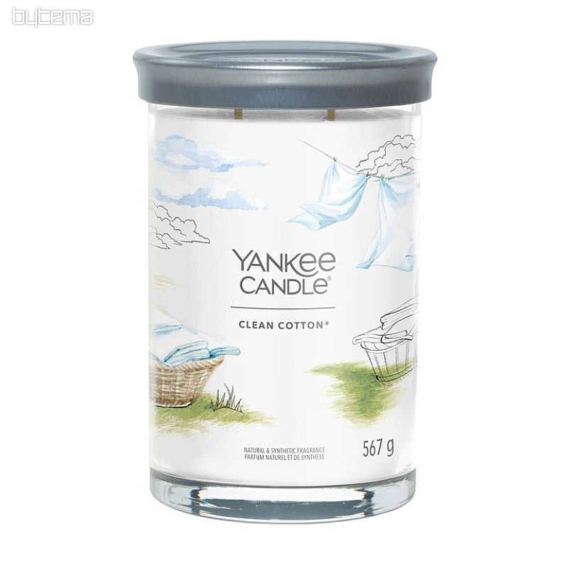 vela YANKEE CANDLE fragancia CLEAN COTTON TUMBER GRANDE 2 MECHAS