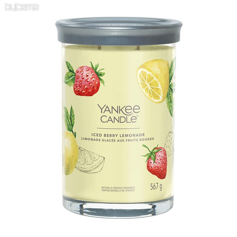 vela YANKEE CANDLE aroma ICED BERRY LEMONADE TUMBER LARGE 2 mechas