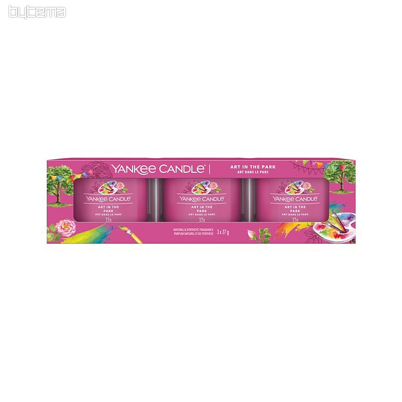 vela YANKEE CANDLE fragancia ART IN THE PARK SET de 3 piezas