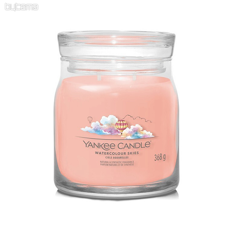 vela YANKEE CANDLE aroma ACUARELA CIELOS CRISTAL MEDIANO 2 mechas