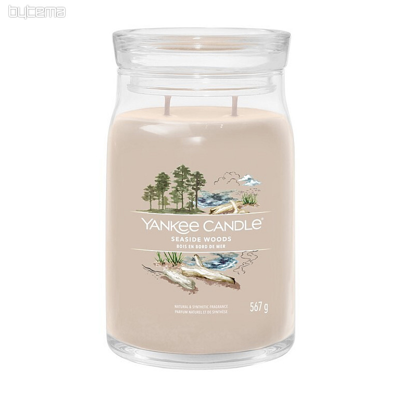 vela YANKEE CANDLE fragancia SEASIDE WOODS GLASS LARGE 2 mechas