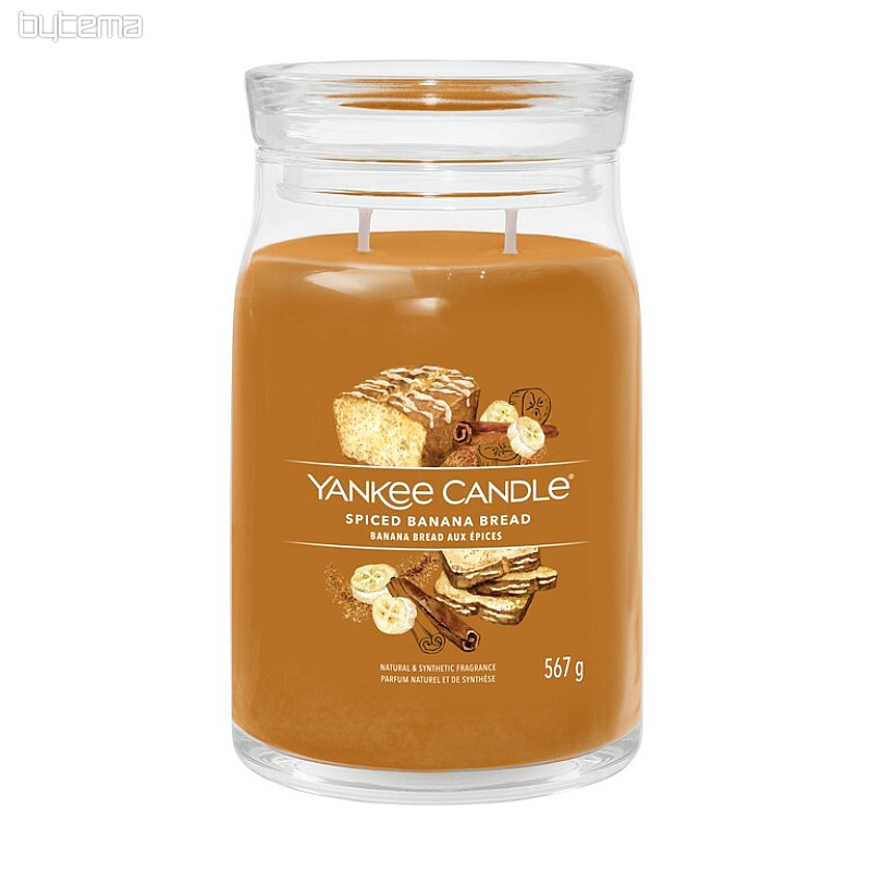 vela YANKEE CANDLE fragancia SPICED PLÁTANO PAN VASO GRANDE 2 mechas