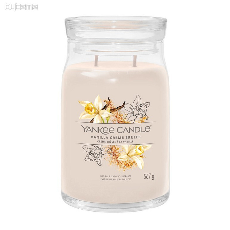 vela YANKEE CANDLE fragancia VANILLA CREME BRULÉE LARGE GLASS 2 mechas