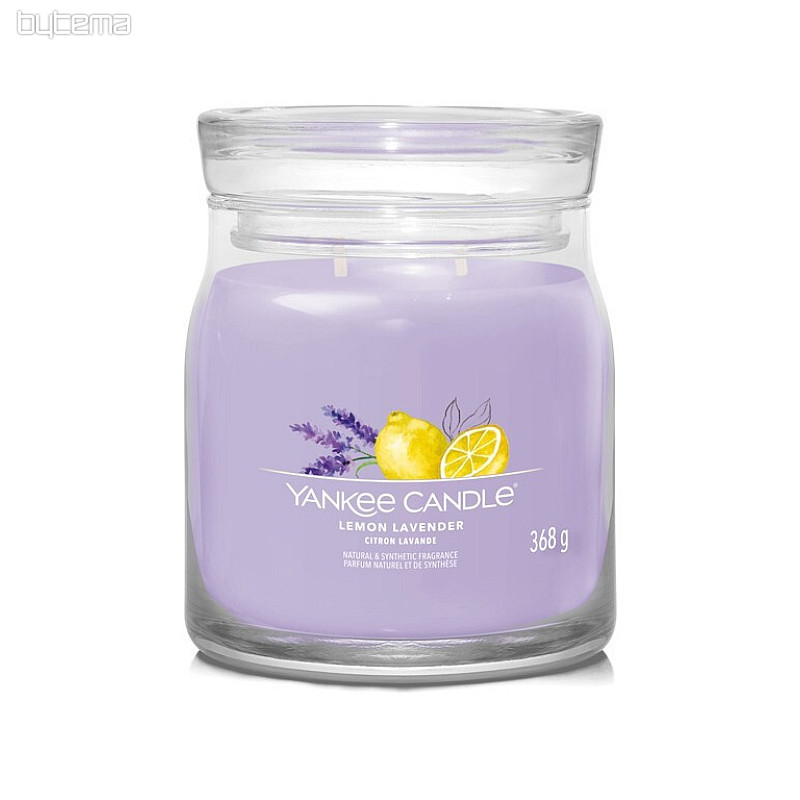 VELA YANKEE - LIMÓN LAVANDA CRISTAL MEDIANA 2 mechas
